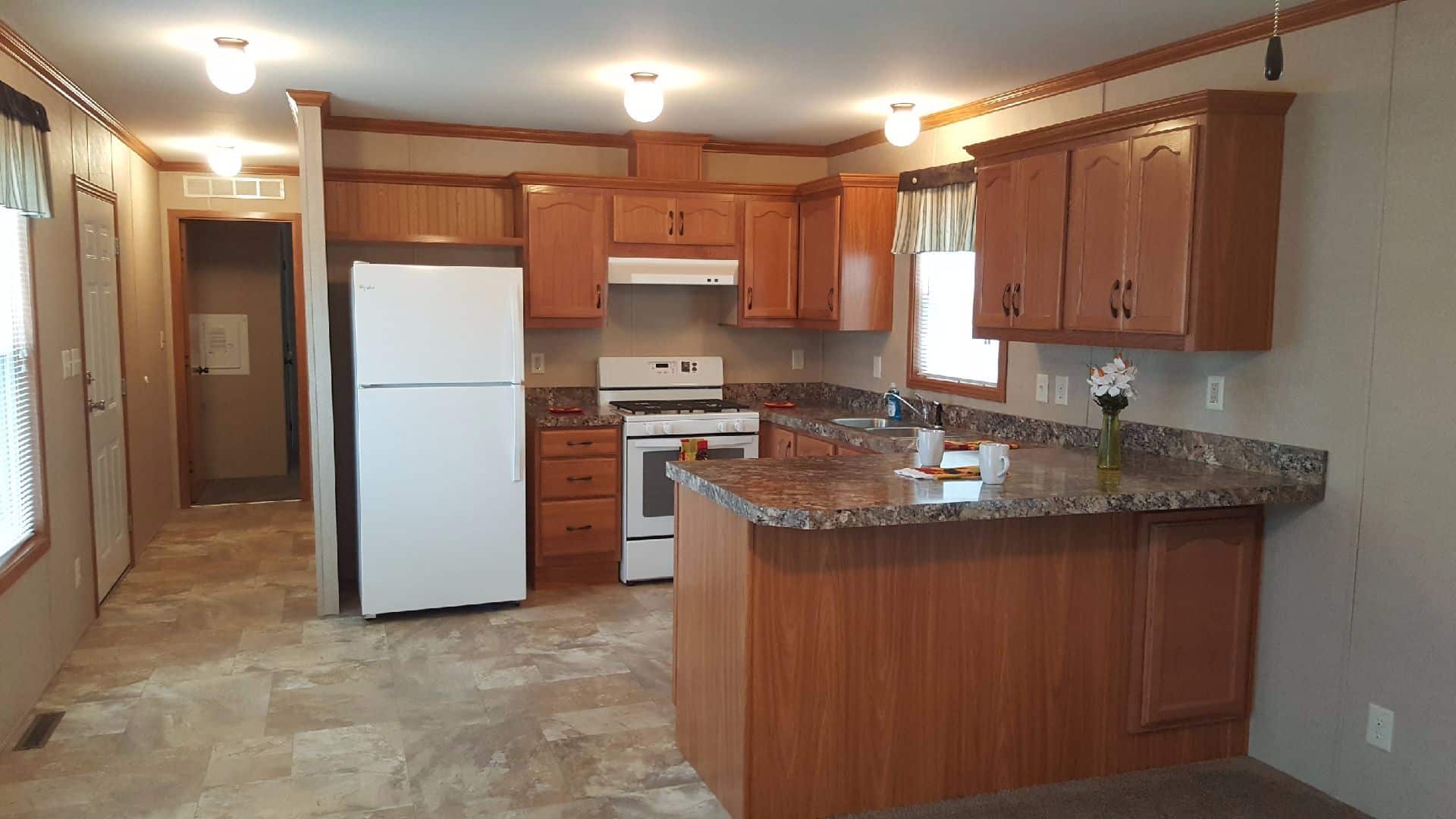 kitchen in 3 bedroom mobile home